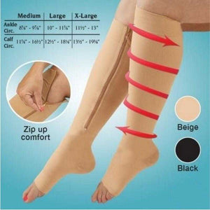1 Pair Unisex Compression Socks Zipper Leg Support Knee Socks | eprolo