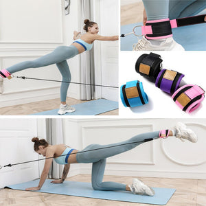 Resistance Bands with Ankle Straps Cuff with Cable for Attachment