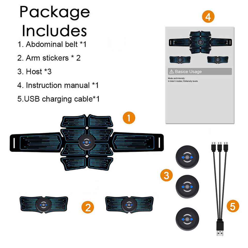 EMS Abdominal Belt Electrostimulation ABS Muscle Stimulator | eprolo