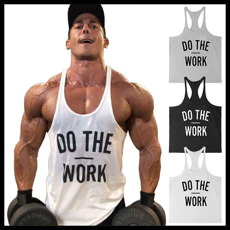 Men Muscle Gyms Workout Tank Tops Bodybuilding Y Back Sleeveless