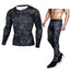Camouflage Compression Baselayer Set Sports Compression Set Long Sleeve T-Shirt Tights
