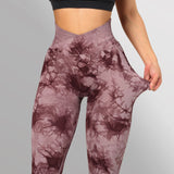 Seamless Tie Dye  Yoga  Gym Leggings