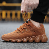 Popular Male Casual Shoes for Men Adults Comfortable Senior Suede Black Male Sneakers