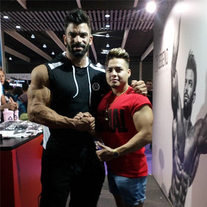 Gyms Summer Brand Stretchy Sleeveless Shirt Casual Fashion Hooded Tank Top Men bodybuilding Fitness Clothing | GYMFIT24.COM