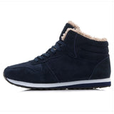 Men Shoes Winter Boots Black Blue Footwear