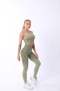 Women Sport Suit Fitness Tracksuit Gradient Seamless