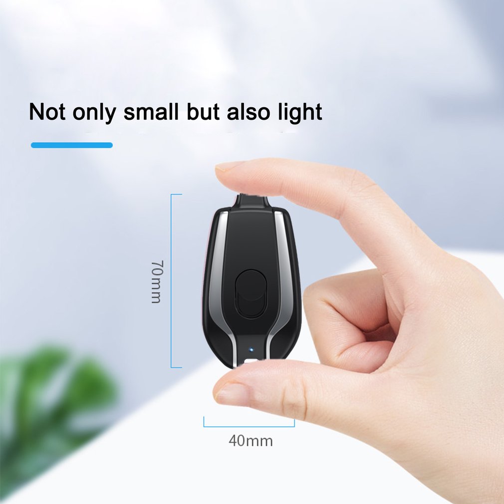 Cargador de llavero con minicargador de emergencia de 1500 mAh