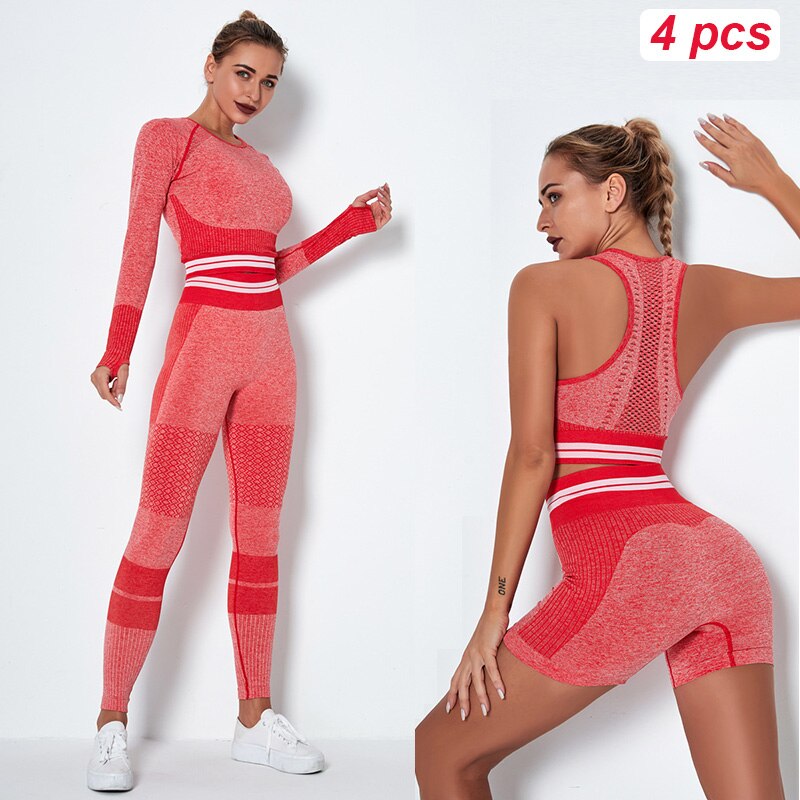 4Pcs Women Vital Seamless Fitness Set
