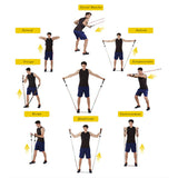 100LBS Resistance Band Set Exercise Pull Rope | eprolo