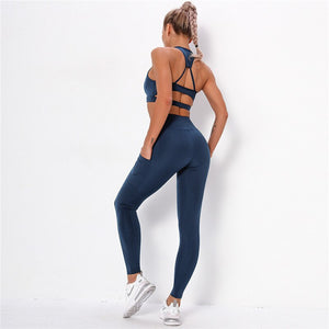 Striped Sports  Leggings Sets Women