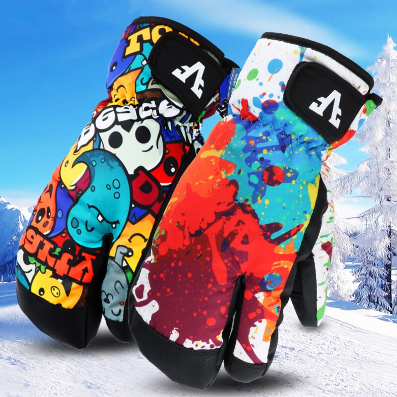 Kids Winter Warm Snowboarding Ski Gloves