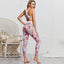 Pink Two Piece Set Fitness Women Crop Top and Pants Set | eprolo