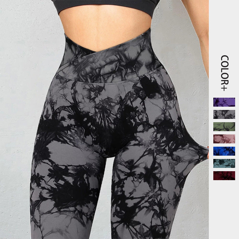 Seamless Tie Dye  Yoga  Gym Leggings