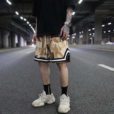 Pantalones cortos de playa holgados con estampado floral