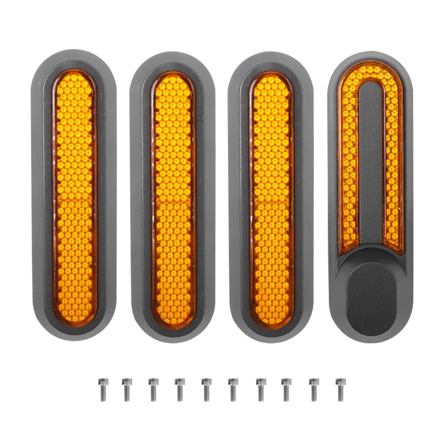 4pcs Protect Wheels Cover Hubs Cap Protective Warn Shells Reflective Stickers for Scooter