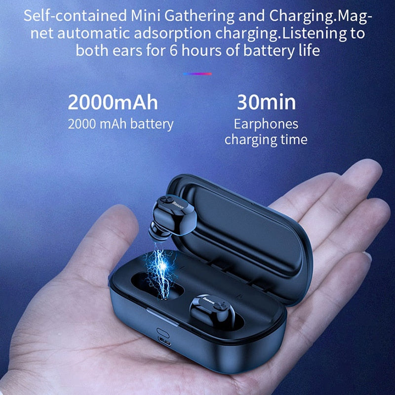Auriculares Bluetooth TWS Baseus W01
