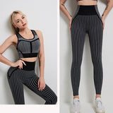 Strip Seamless Women Yoga Tracksuits