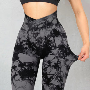 Seamless Tie Dye  Yoga  Gym Leggings