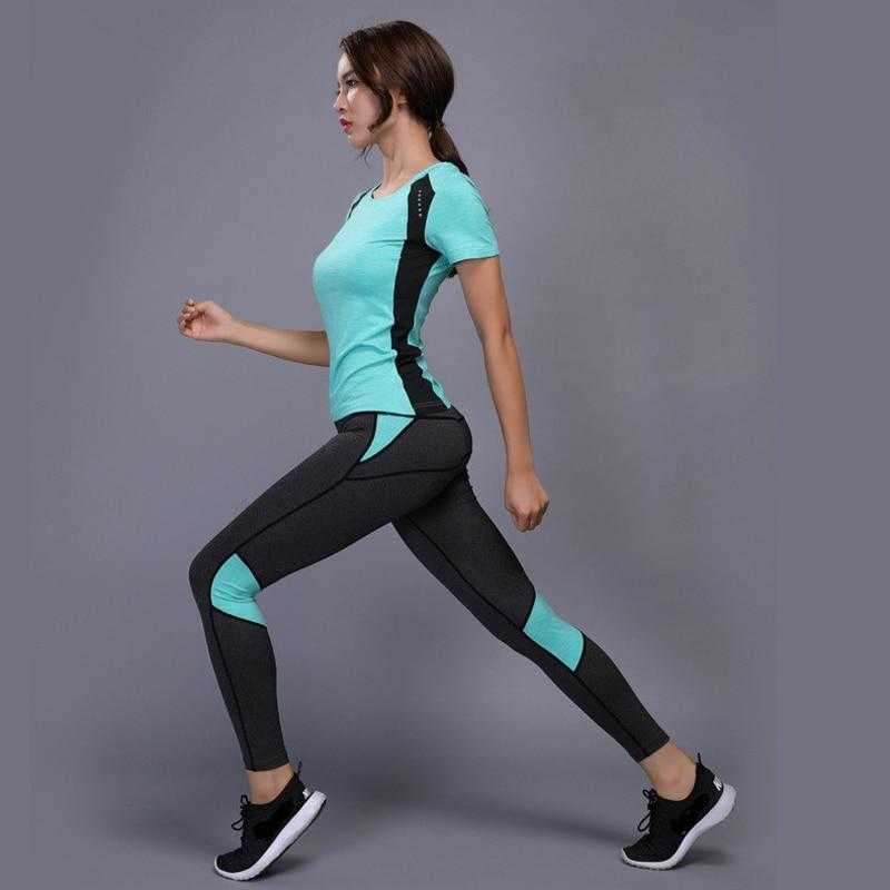 Yoga Set sports wear for women gym TShirt + Pants Breathable Gym | eprolo