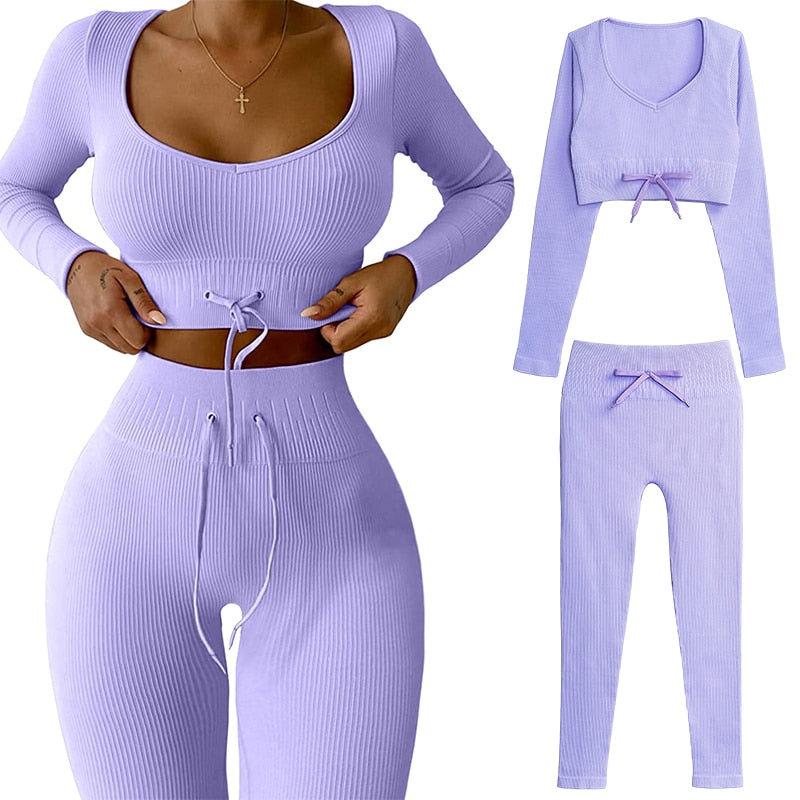 Seamless Yoga Set Women Two Piece