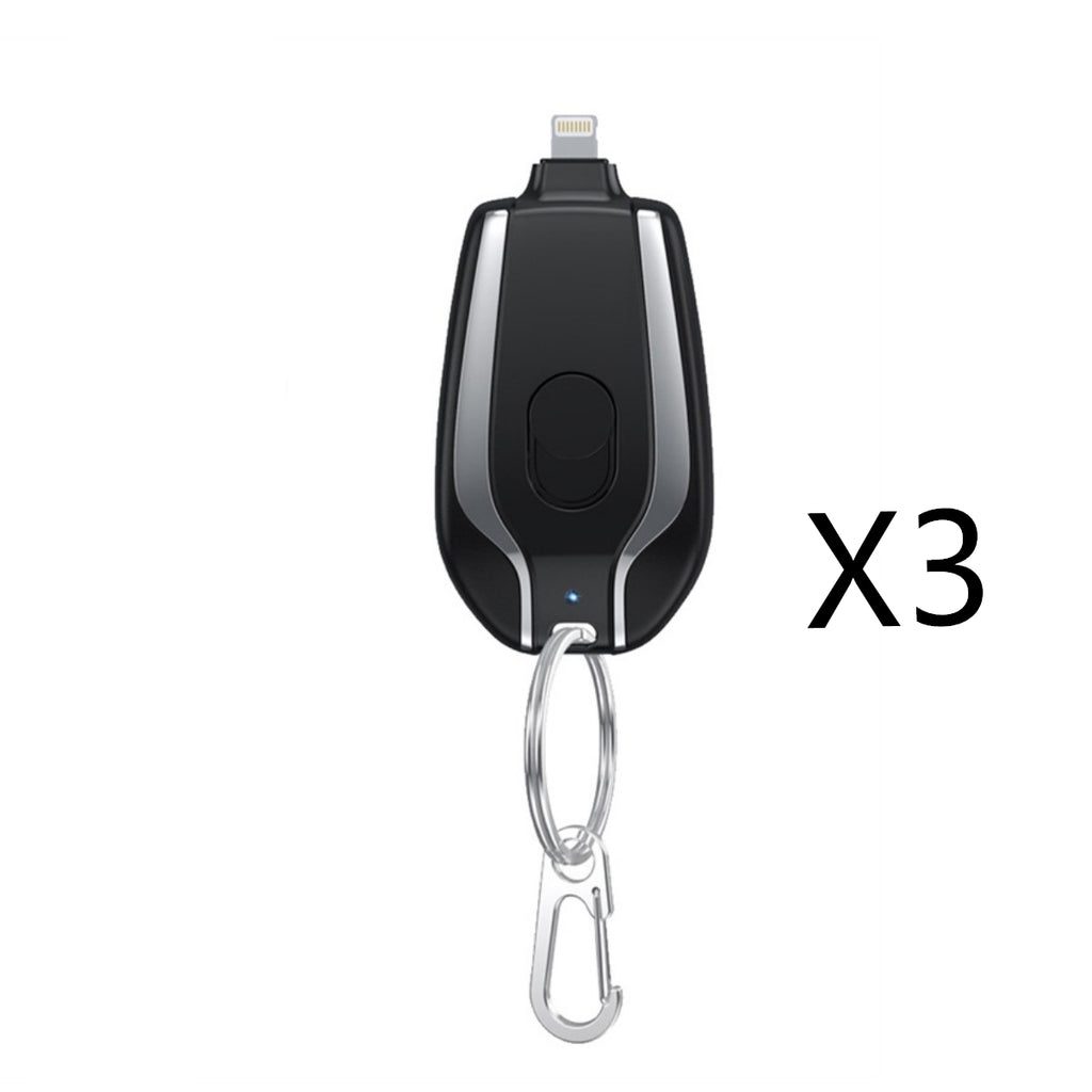 Cargador de llavero con minicargador de emergencia de 1500 mAh