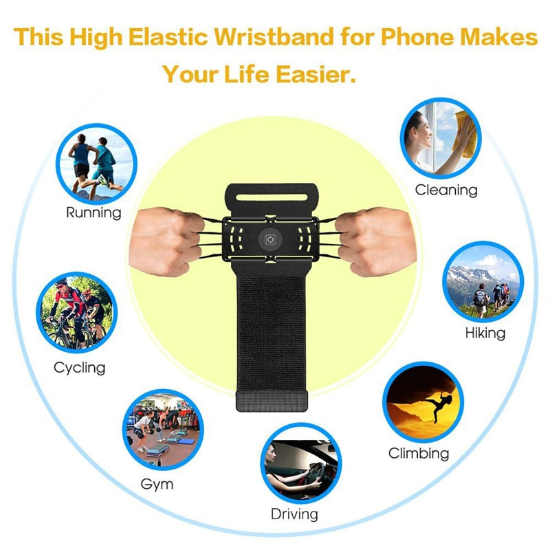 180 Degree Rotatable Fitness Wristband Phone Case Arm Band Sport | eprolo