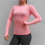 High Stretch Comfort Sport Seamless Long Sleeve | GYMFIT24.COM