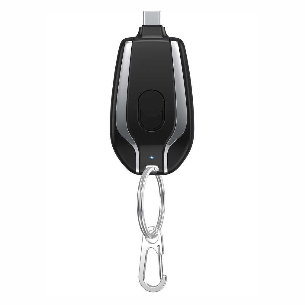 Cargador de llavero con minicargador de emergencia de 1500 mAh