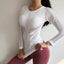 Women body-building Fitness T shirt long sleeves