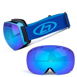 Ski Goggles Double Layers UV Anti-fog  Mask Glasses