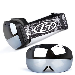 Ski Goggles Double Layers UV Anti-fog  Mask Glasses