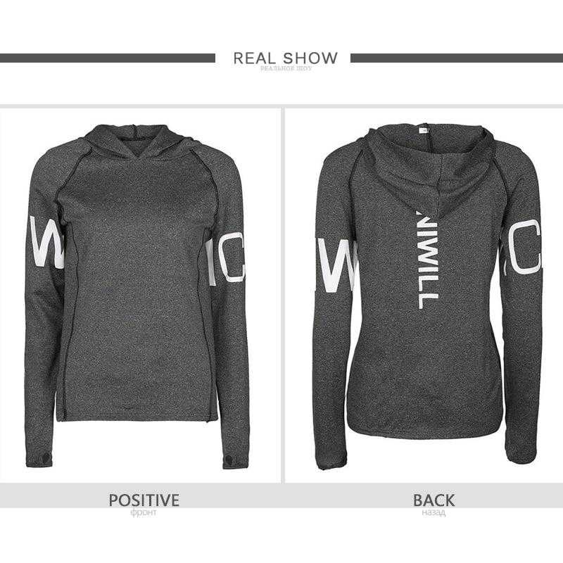 Women's Yoga Shirts Long Sleeve Letter Print Yoga Tops Sportswear Fitness | eprolo