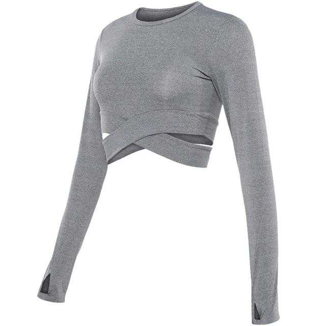 Yoga T-shirts Women Long Sleeve Running Tees Quick Dry Fitness Gymwear | eprolo