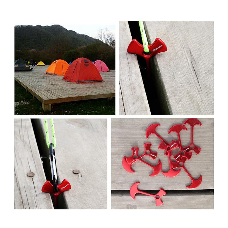 Shinetrip 4 pcs  Aluminum Camping Tent Nail Fishbone  Anchor
