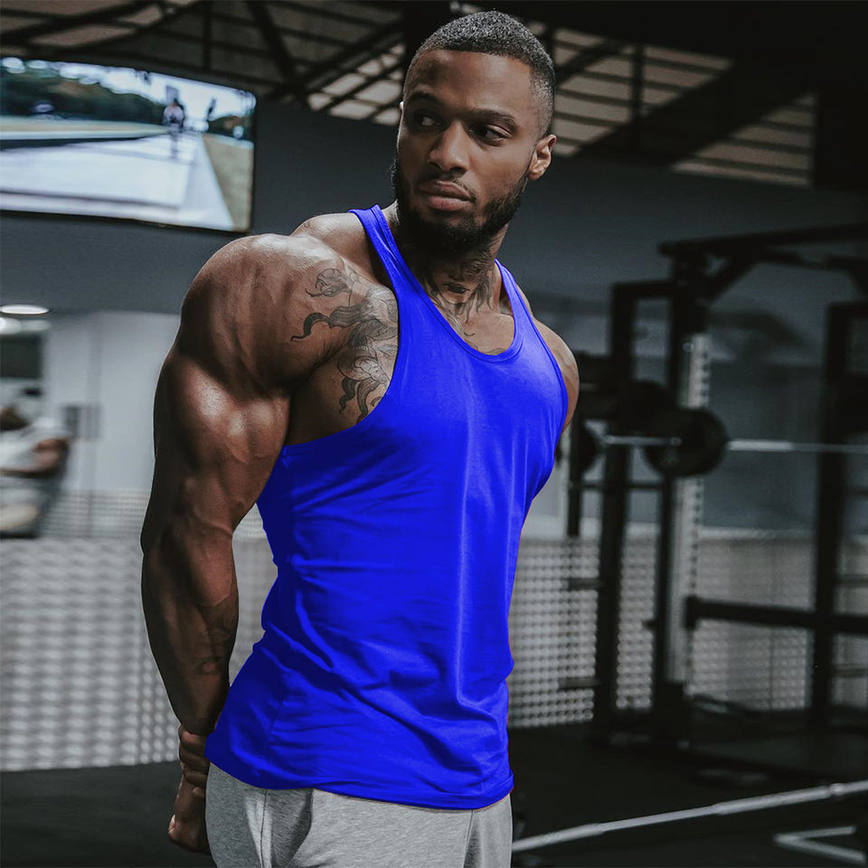 Men Gym Singlet Stringer Tops Fitness  Shirt | GYMFIT24.COM