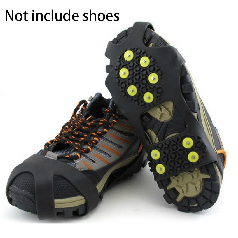 1Pair 10Stud S M L  Winter Anti Slip Ice Grips Cover Crampons