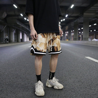 Pantalones cortos de playa holgados con estampado floral