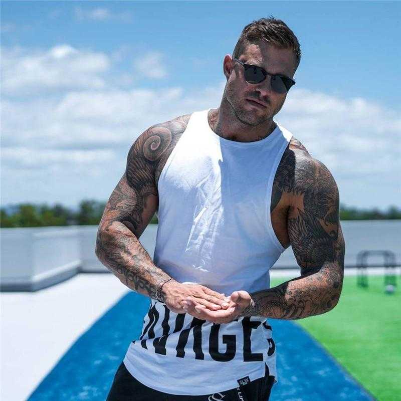 Men Bodybuilding Tank Top Gyms Workout Fitness Tight Cotton | eprolo