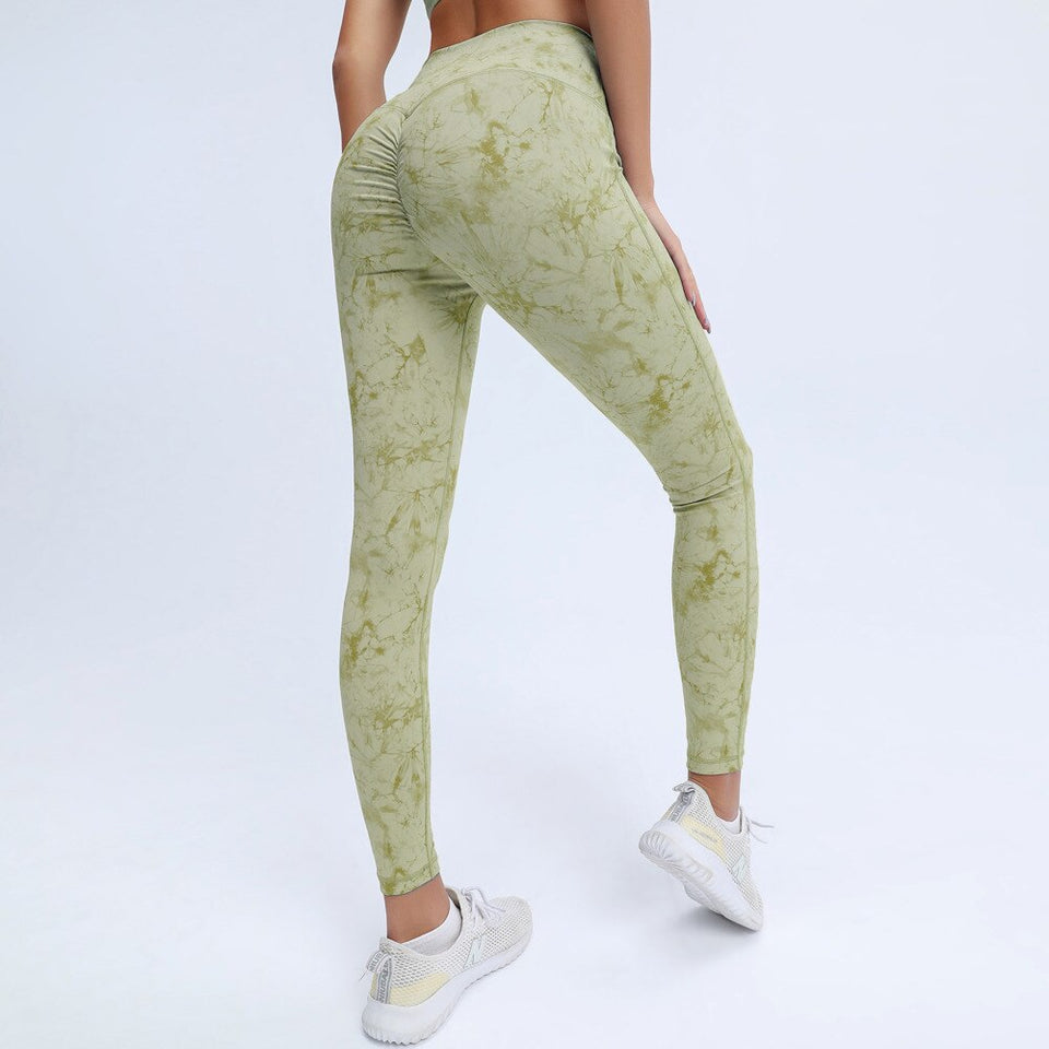 New Yoga Set 2 Pcs Tie Dye Sport Leggings