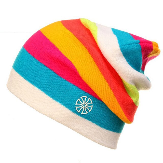 Outdoor Beanies Cap Casual Striped  Snowboarding Skiing Skating