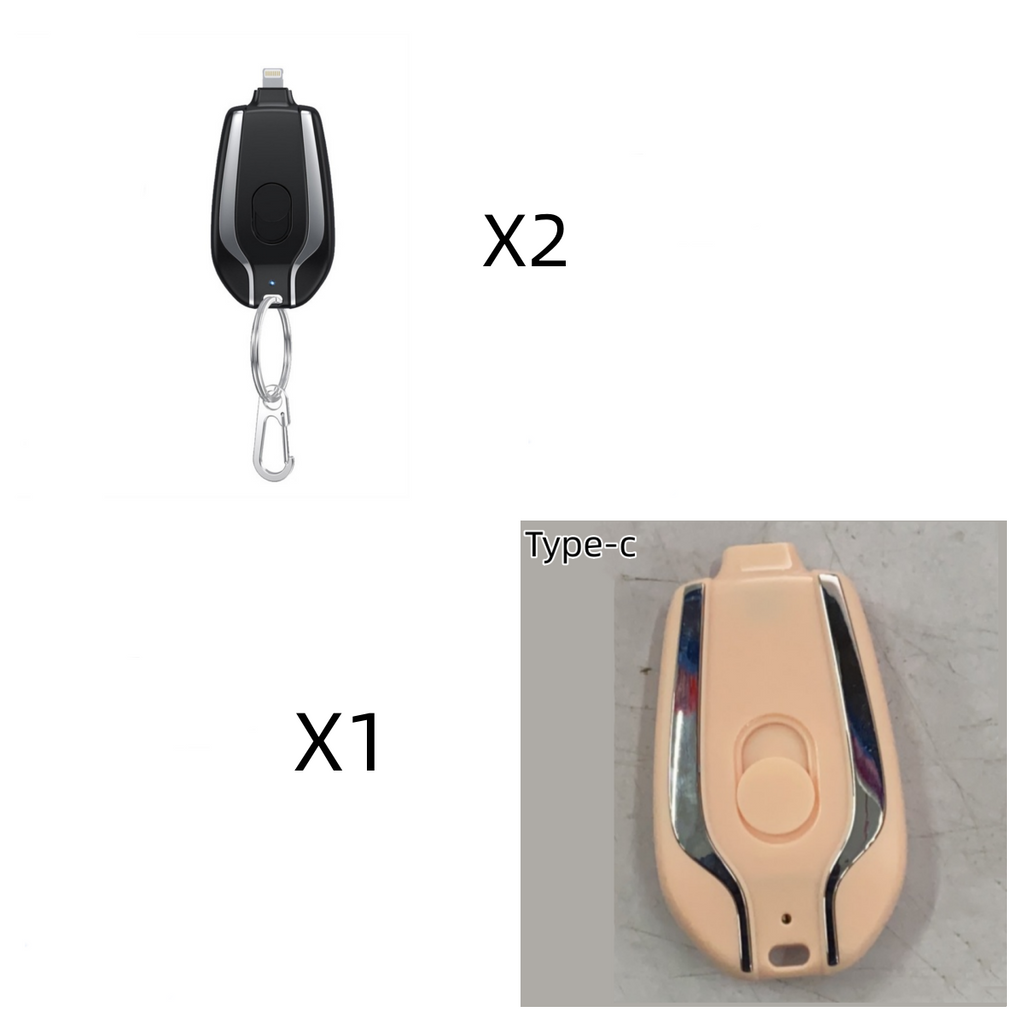 Cargador de llavero con minicargador de emergencia de 1500 mAh