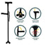 Collapsible Telescopic Cane Folding Crutch LED Lightweight Safety Walking Stick