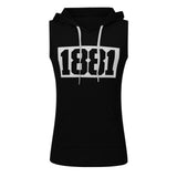 Men's Sleeveless Vest Letter Printed Hoodie Sports Tops