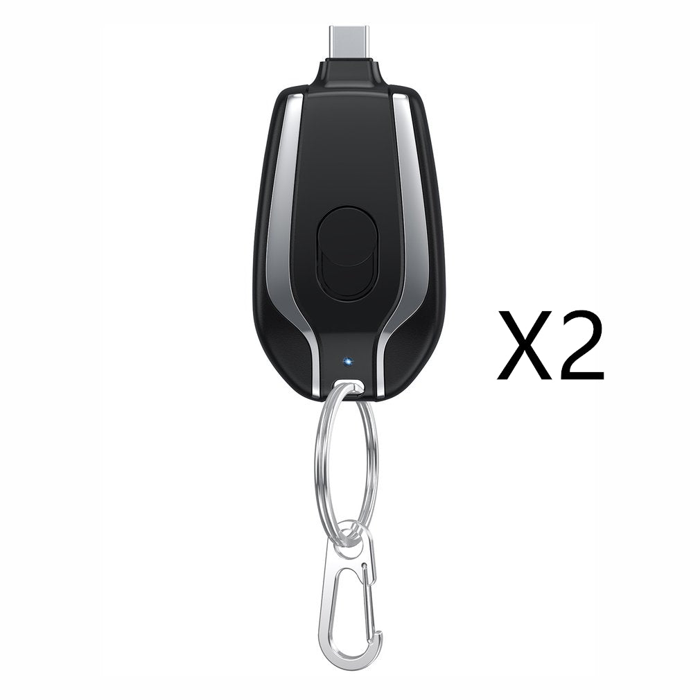 Cargador de llavero con minicargador de emergencia de 1500 mAh