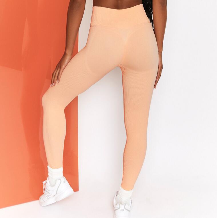 Ribbed seamless leggings women