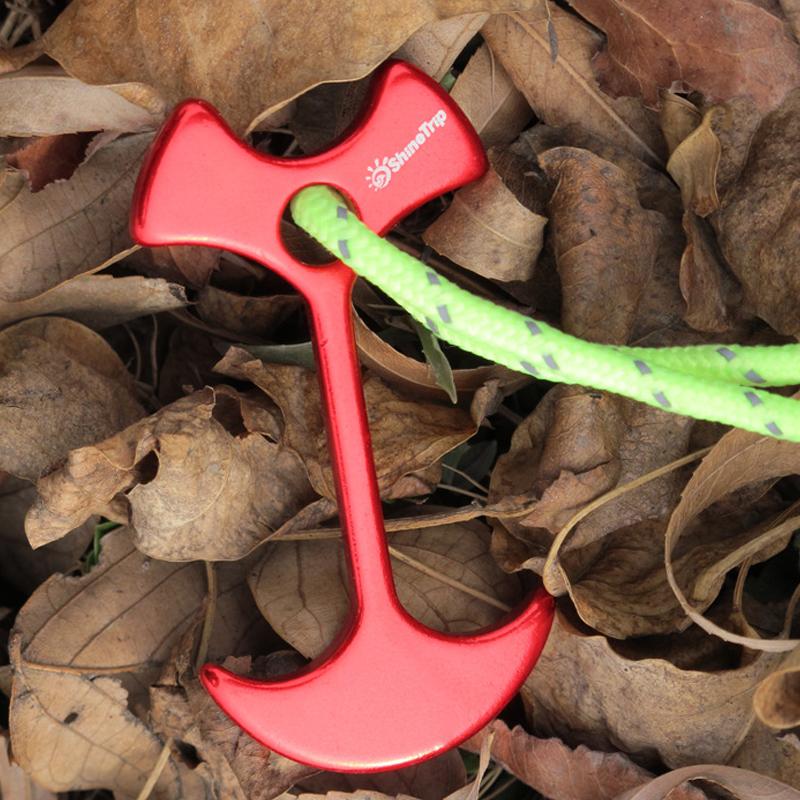 Shinetrip 4 pcs  Aluminum Camping Tent Nail Fishbone  Anchor