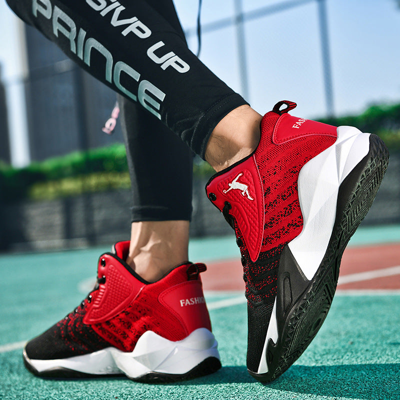 Zapatillas de tenis Flying Net de caña alta para hombre, todas con zapatillas para correr ligeras