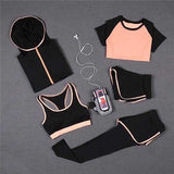 5 PCS Women Yoga Set for Running T-Shirt Tops | eprolo