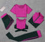5 pieces sets coat+t shirt+bra+shorts+leggings women yoga clothing | eprolo