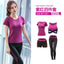5 pieces sets coat+t shirt+bra+shorts+leggings women yoga clothing | eprolo